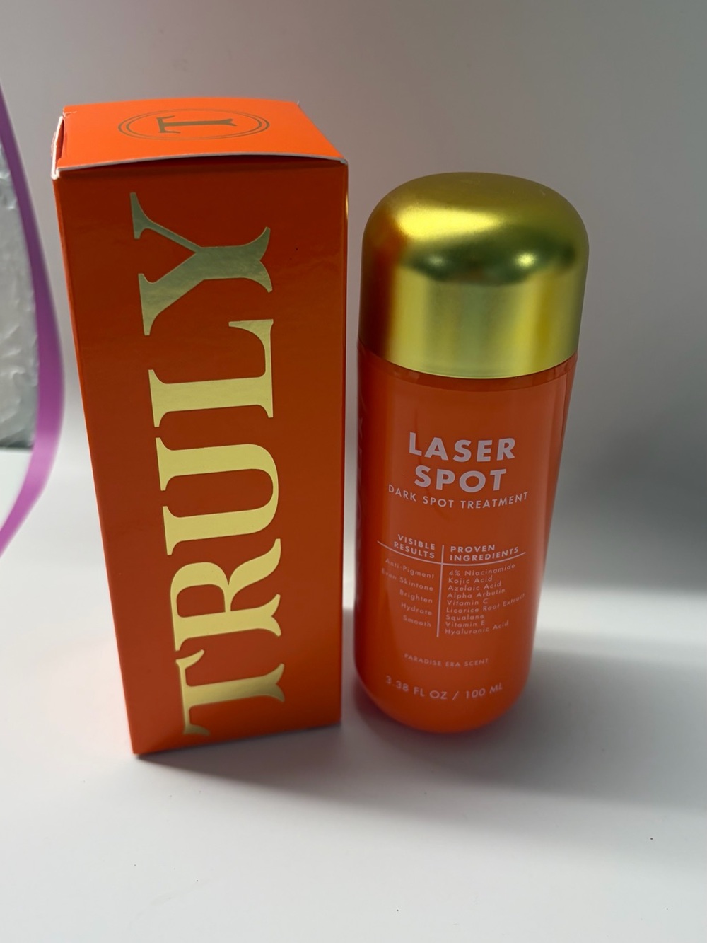 TRULY LASER SPOT Brightening Body Serum - Orange with Gold Cap